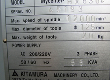 sales  KITAMURA HX630i utilisé