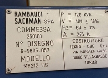 sales  SACHMAN-RAMBAUDI MP212-HS utilisé
